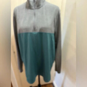 Under Armour 1/4 Zip Pullover teal and gray good condition